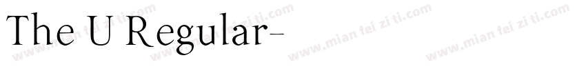The U Regular字体转换